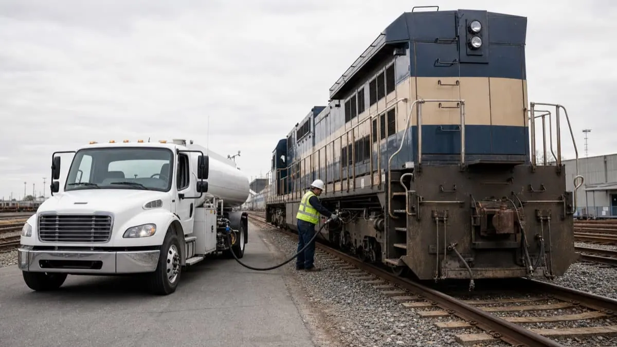 Dyed diesel fueling for rail and heavy industry equipment